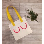 Knotty Bot Knitwear Titty Tote Bag - canvas handle