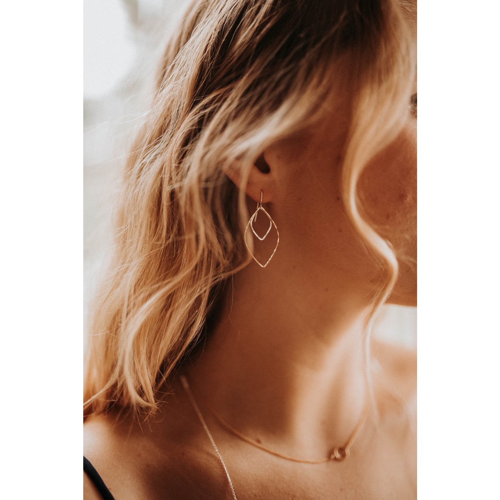 Tamacino "Laurel" - double shape two tone earrings
