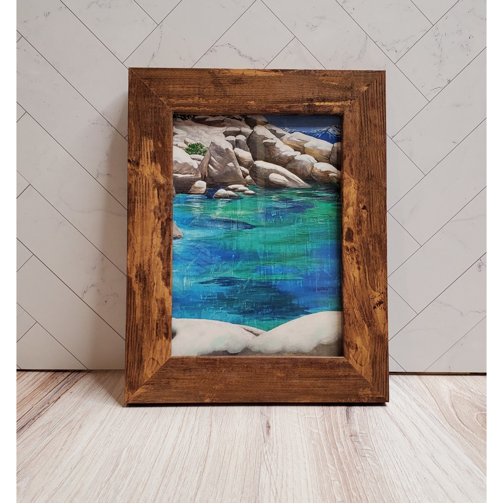 Sara L Smith "Winter Cove" - framed giclee print