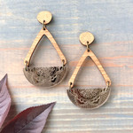 OSO Design Lab Tula Earrings - Wood/Bronze