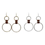 Tamacino Gardenia Earrings - brown leather