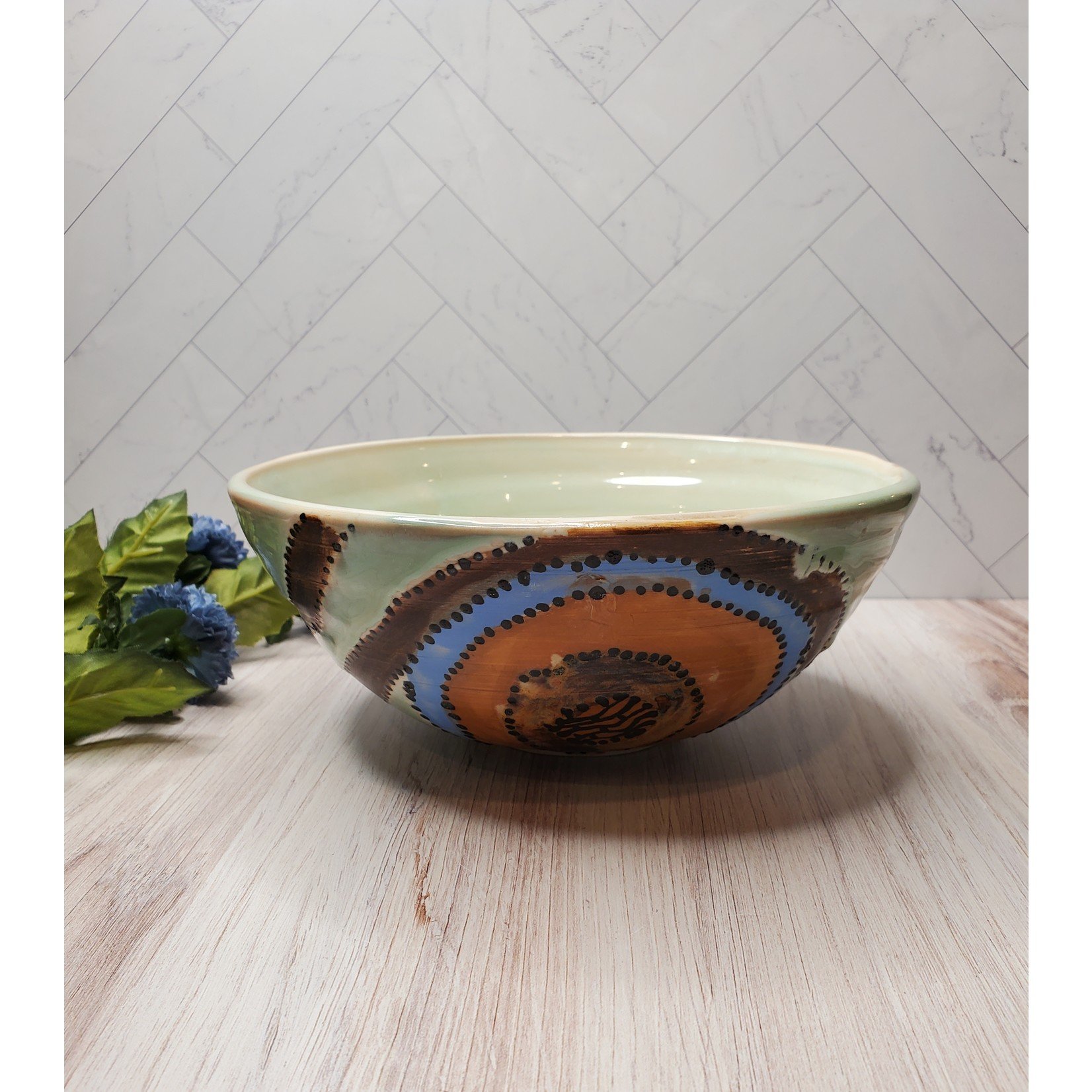 Pottio Studery Aboriginal Designs - Porcelain Bowl - Medium