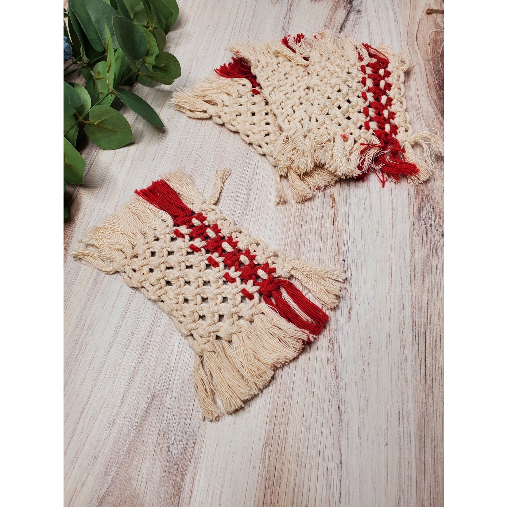 Tian Design & Handcraft Macrame Coasters - Set of 4