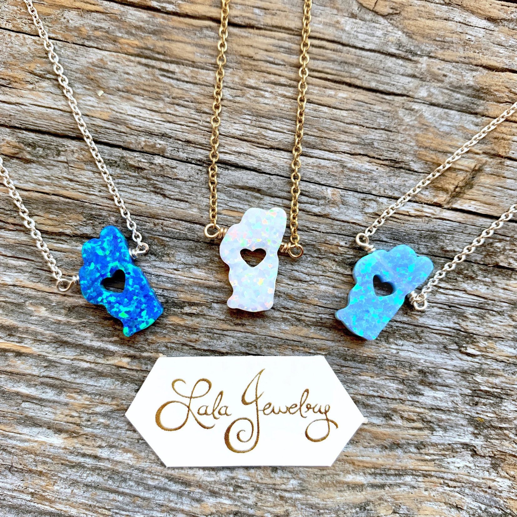 Lala Jewelry Heart of Tahoe - Dark Blue Opal