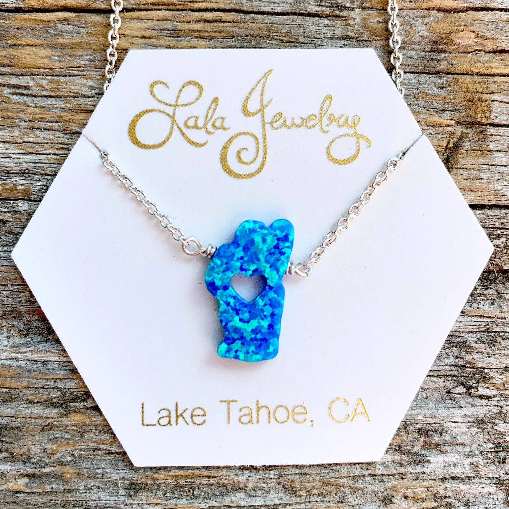 Lala Jewelry Heart of Tahoe - Dark Blue Opal