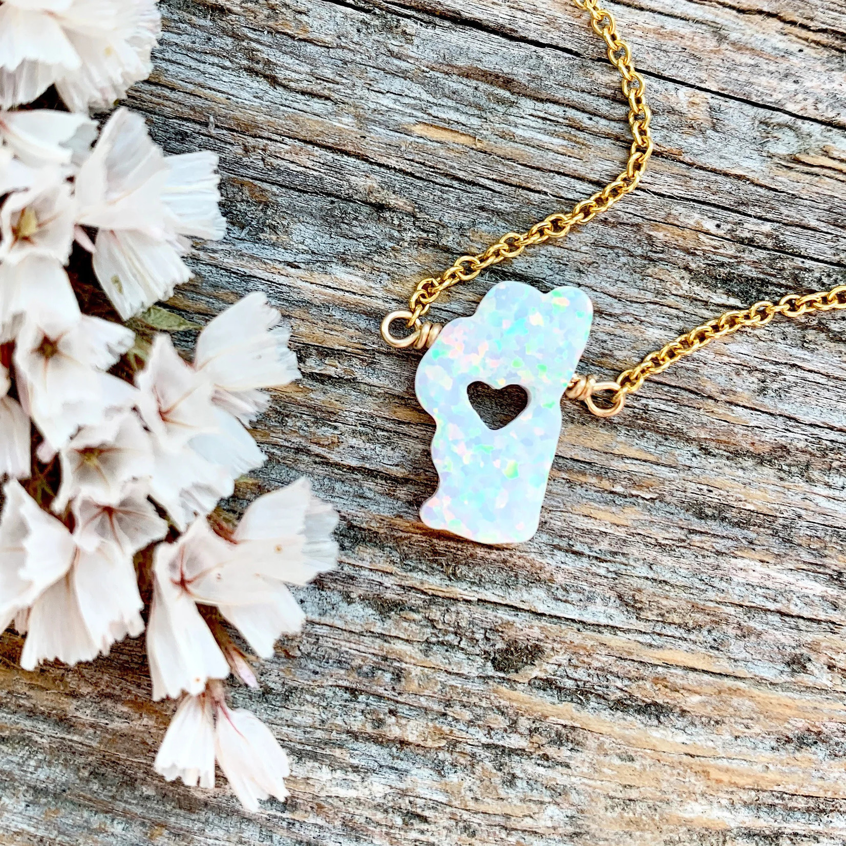 Lala Jewelry Heart of Tahoe - White Opal