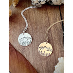 Lala Jewelry Mountain Coin Necklace - Large - Rose Gold Filled