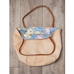 Knotty Bot Knitwear Tote Bag - naturally dyed - leather handles