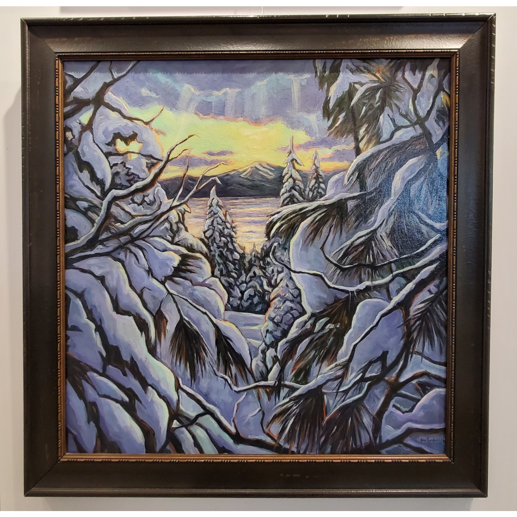 John Randall "Winter's Silence" - Original Oil Painting - Framed
