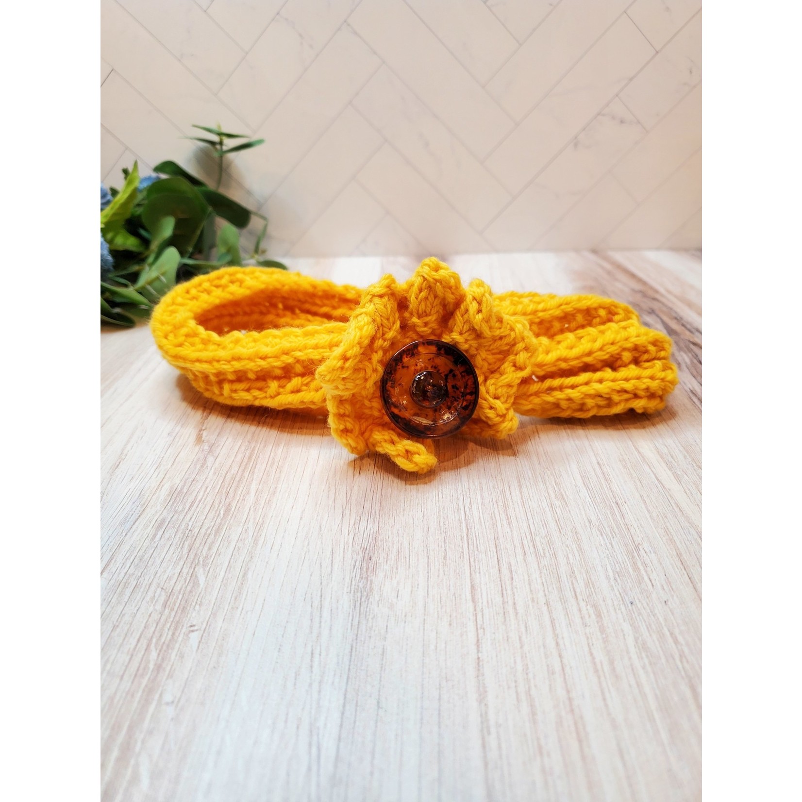 Roan's Repertoire Knitted Headband - Yellow