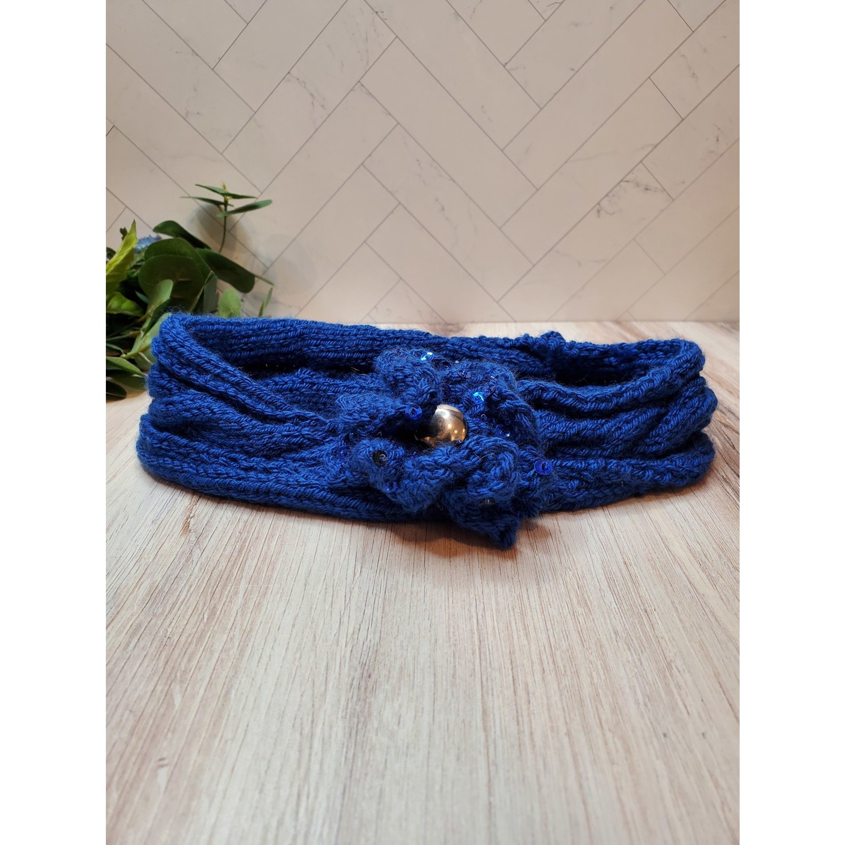 Roan's Repertoire Knitted Headband - Blue