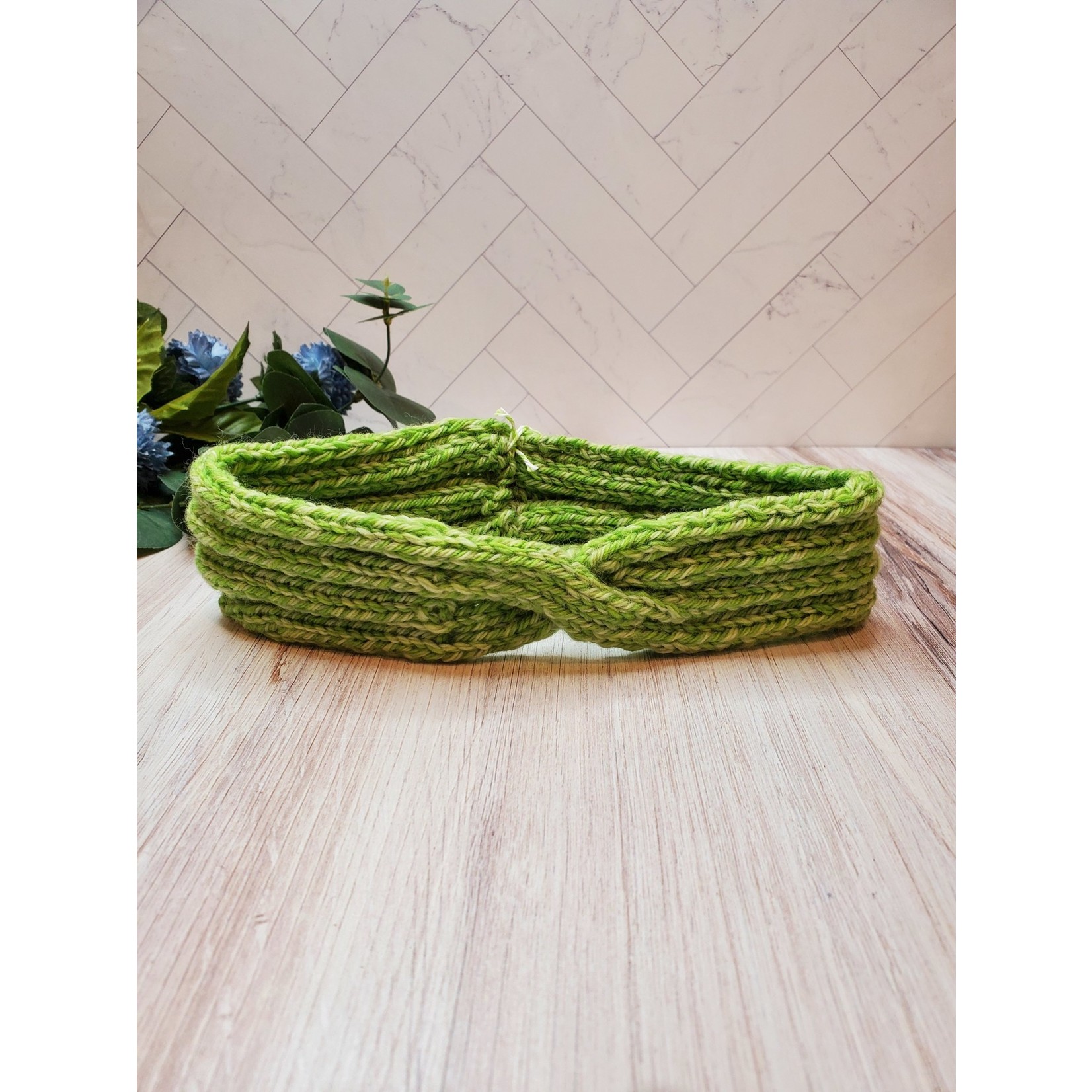 Roan's Repertoire Knitted Headband - Lime Green