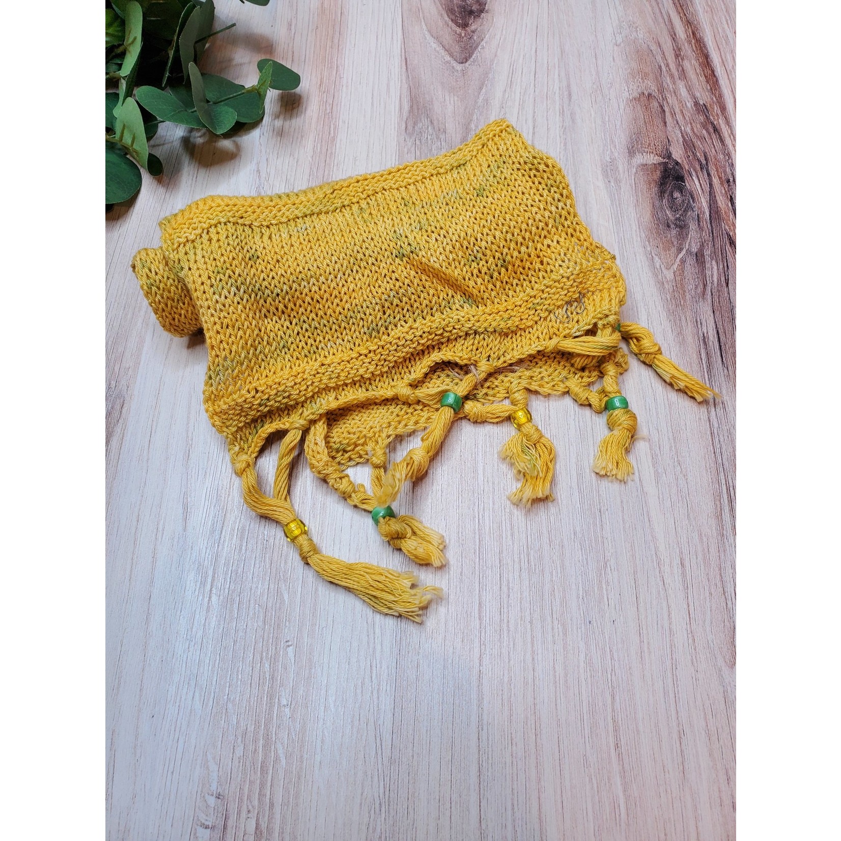 Roan's Repertoire Knitted Scarf - Yellow
