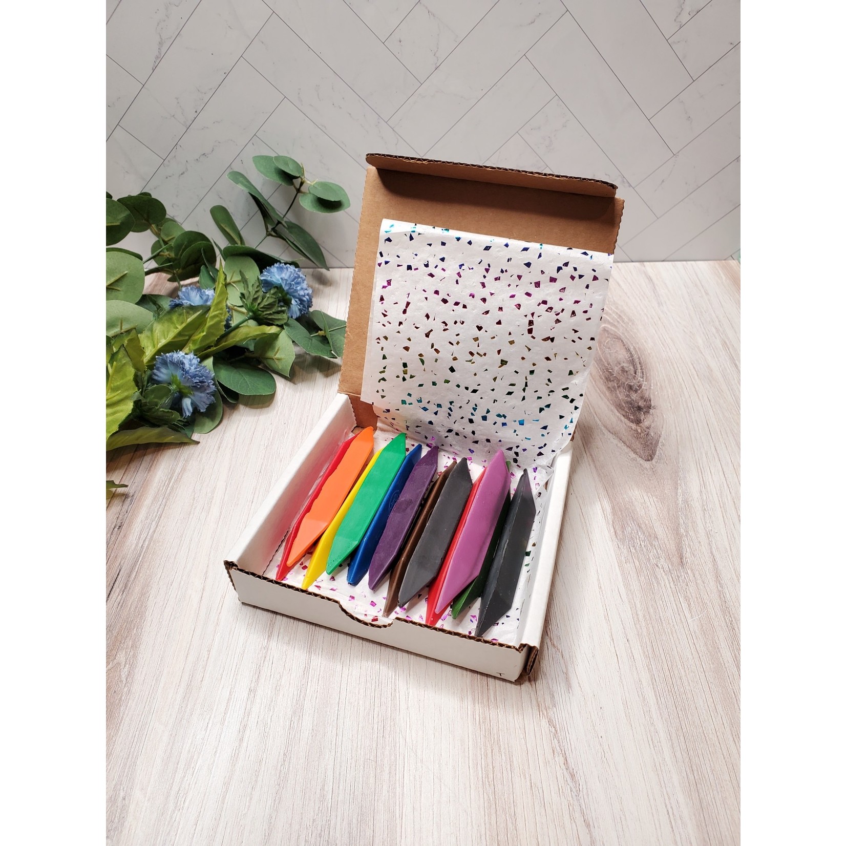 Beeswax Crayon Multi Pack - 12 color triangles