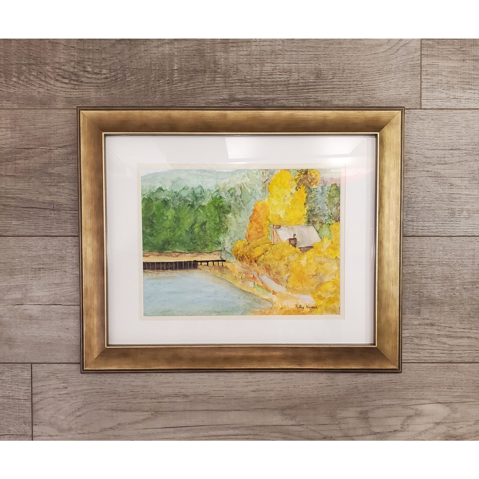 Kelley Werner Arts "Bristlecone Beach" - original watercolor - framed