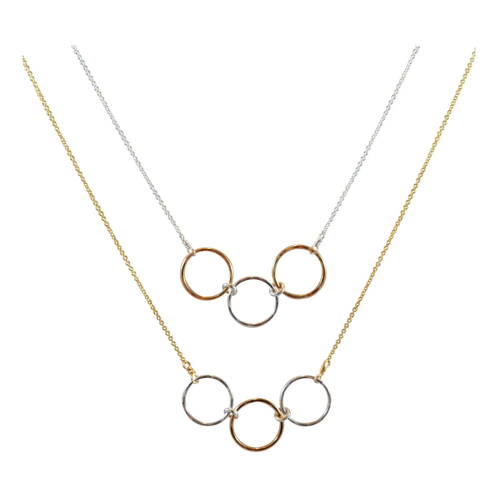 Tamacino Cedar - Hammered Two Tone Triple Circles