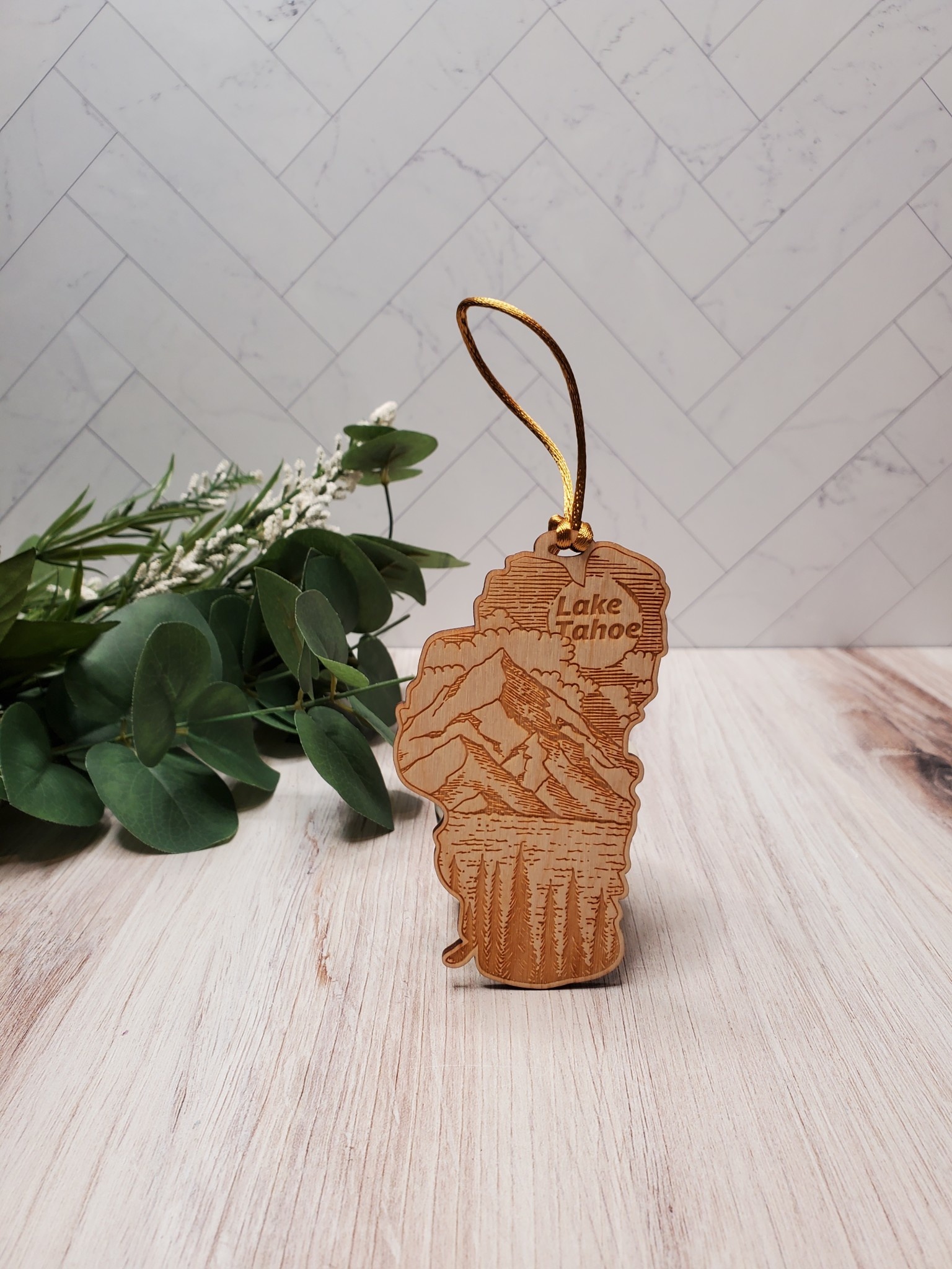 Scenic Lake Tahoe Ornaments Chickadee Art Collective