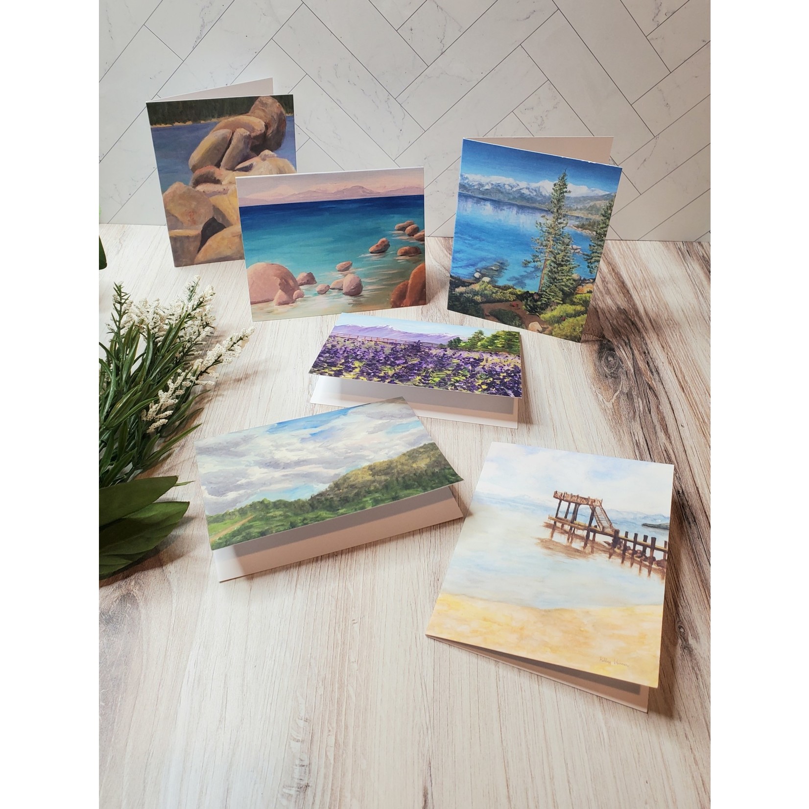 Kelley Werner Arts Notecard 6 Pack - Lake Tahoe Landscapes