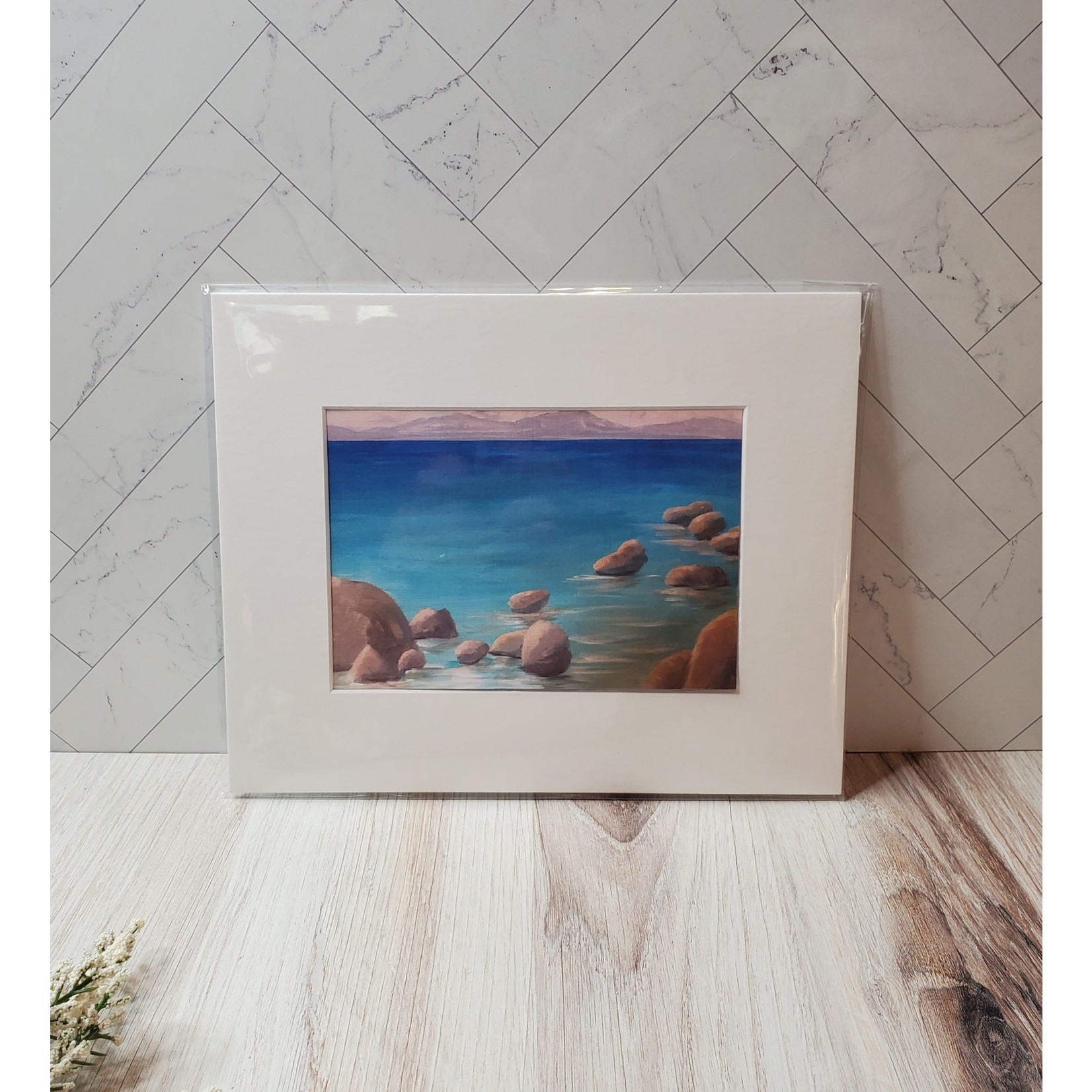 Kelley Werner Arts "Tahoe Teal" - Giclee Print - Matted - 8x10"