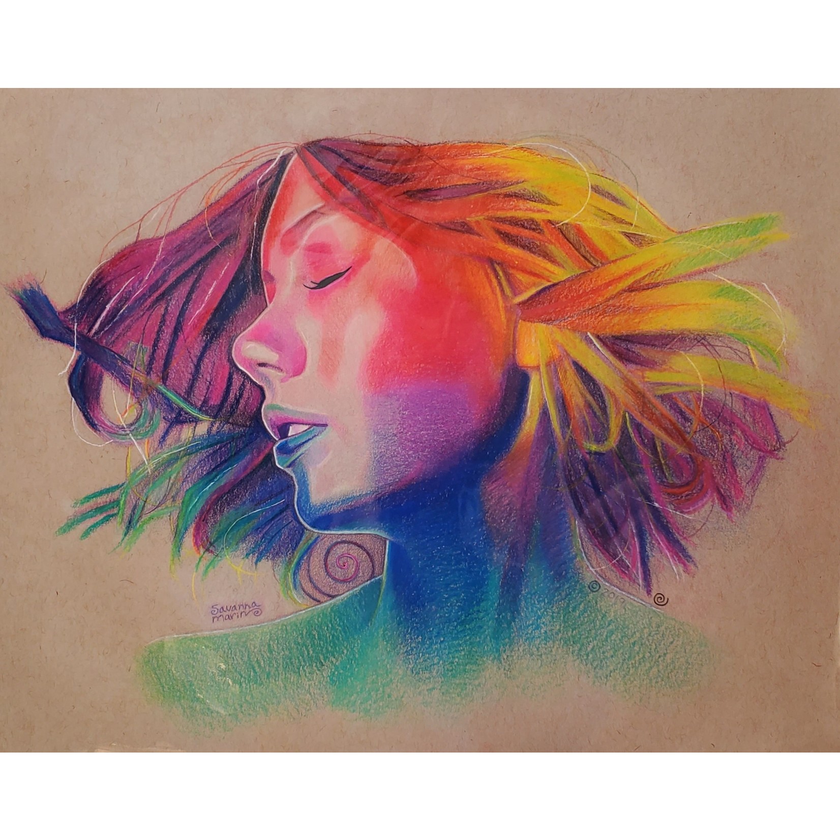 Savanna Marin Art "Enchanted Colors" - archival giclee print - 10x12.5"