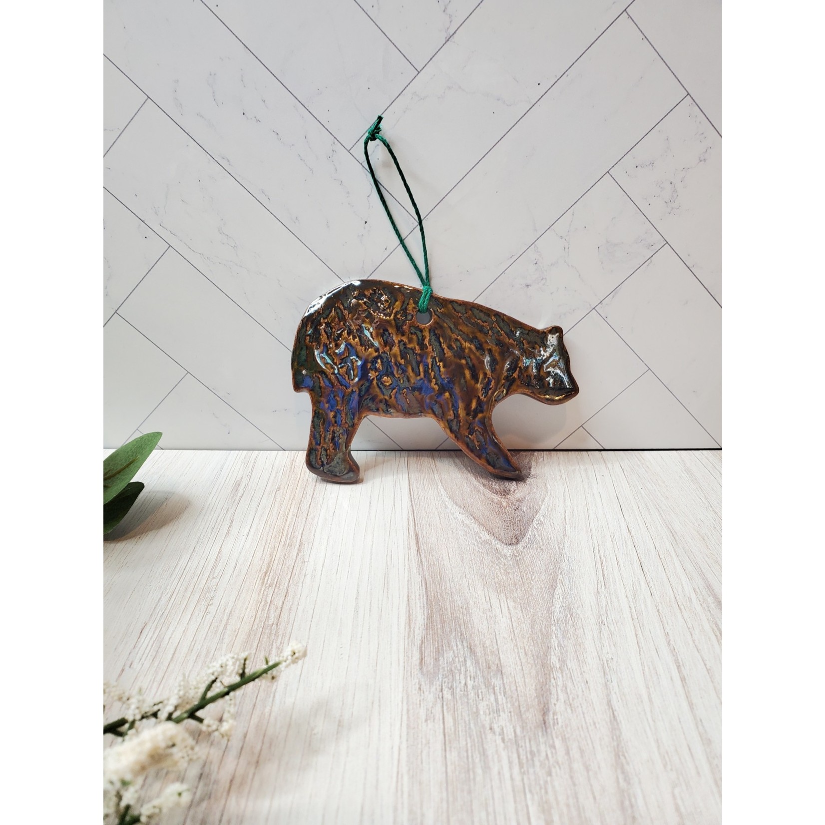 Elaine Randall Ceramic Bear Ornaments -