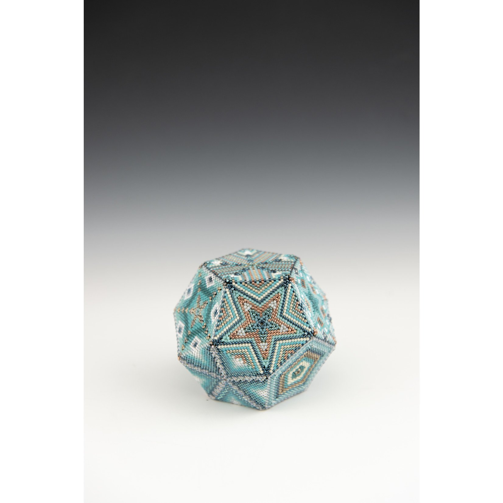 gwenbeads: Truncated Icosidodecahedron in Beads Crater Moon Beaded Bead