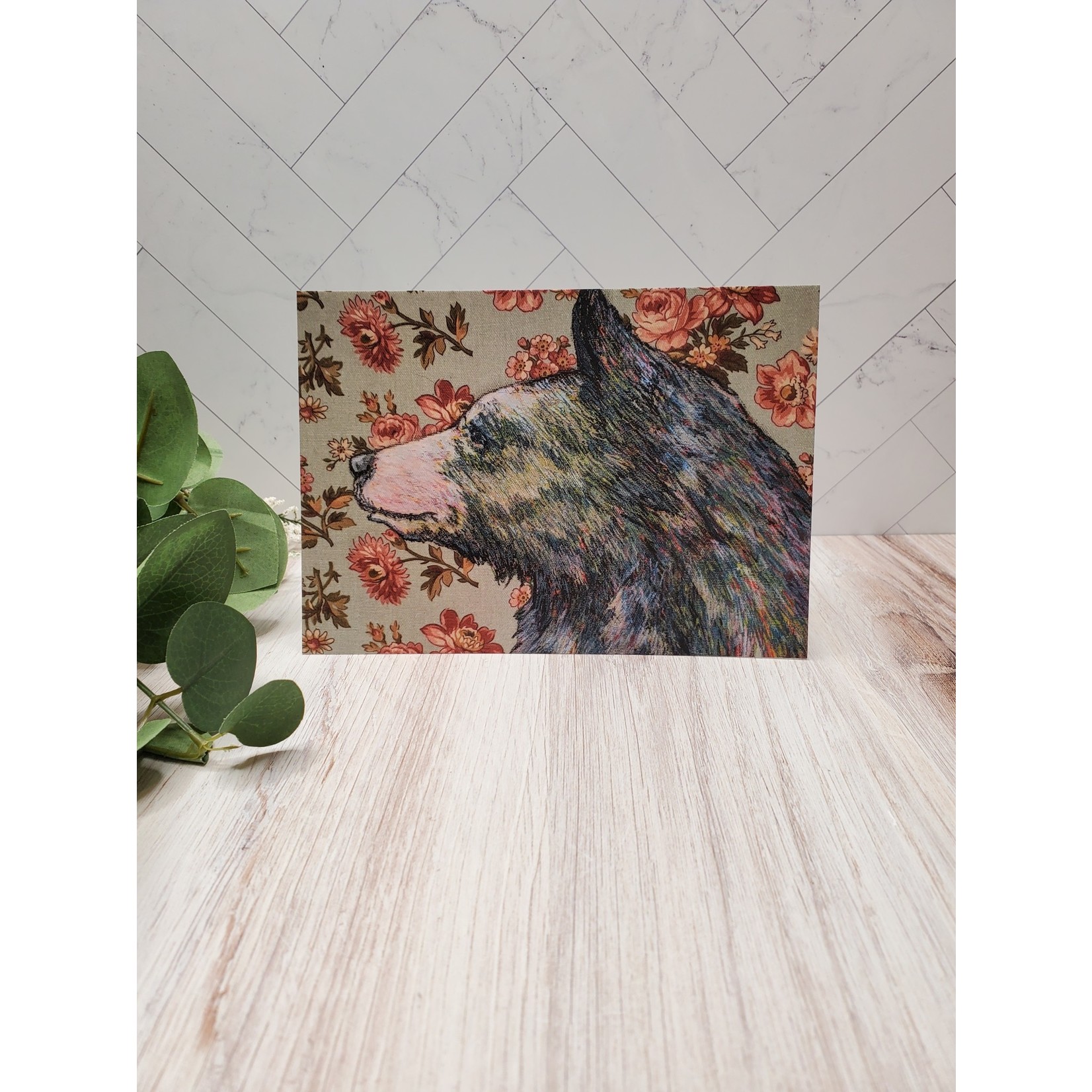 Sara L Smith Postcard - Bear Floral