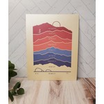 Evi Studio "Tahoe Mountains" - Dusty Rose Giclee Print - 8.5x11"