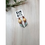 Knotty Bot Knitwear Leather & Wood Earrings