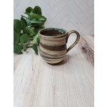 Elaine Randall Coffee Mug - brown & cream swirls - B