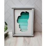 Logan Greenwood Lake Tahoe - Turquoise Fade - Light Gray Frame