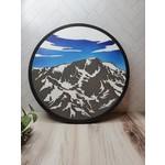 Logan Greenwood Mt. Tallac - Circular Wood Art - 15"