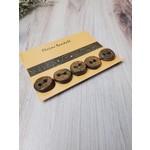 Elaine Randall Ceramic Buttons - Brown & Gray Green - 5 pack