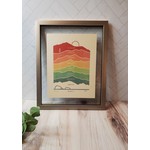 Evi Studio "Tahoe Mountains" - Rainbow Framed Print - Metal Edge  Floater Frame