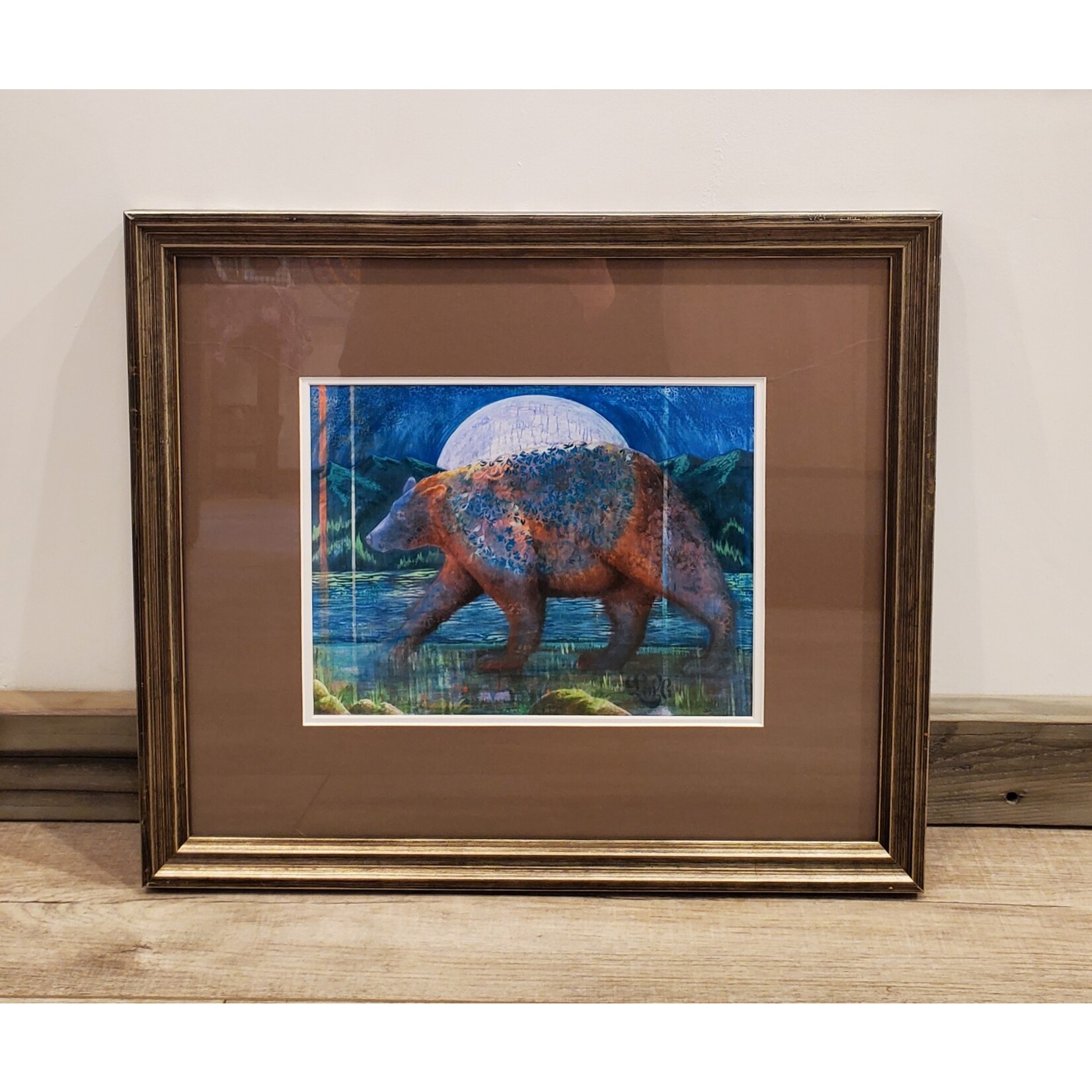 Sara L Smith "Spirit Bear" - Framed Giclee Print - 16x18.5"