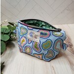 Fast and Luse Zipper Pouch - Blue Amoebas - Small