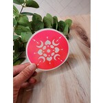 Knotty Bot Knitwear Holographic Pink Mandala Sticker