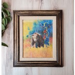 Anastiscia Chantler-Lang "Bear Totem" - original pastel - framed