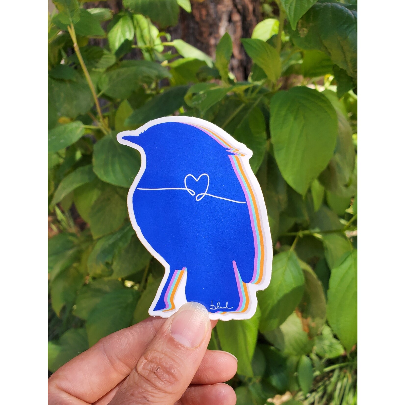 Bethany Lund Bird Sticker - Blue Love Bird