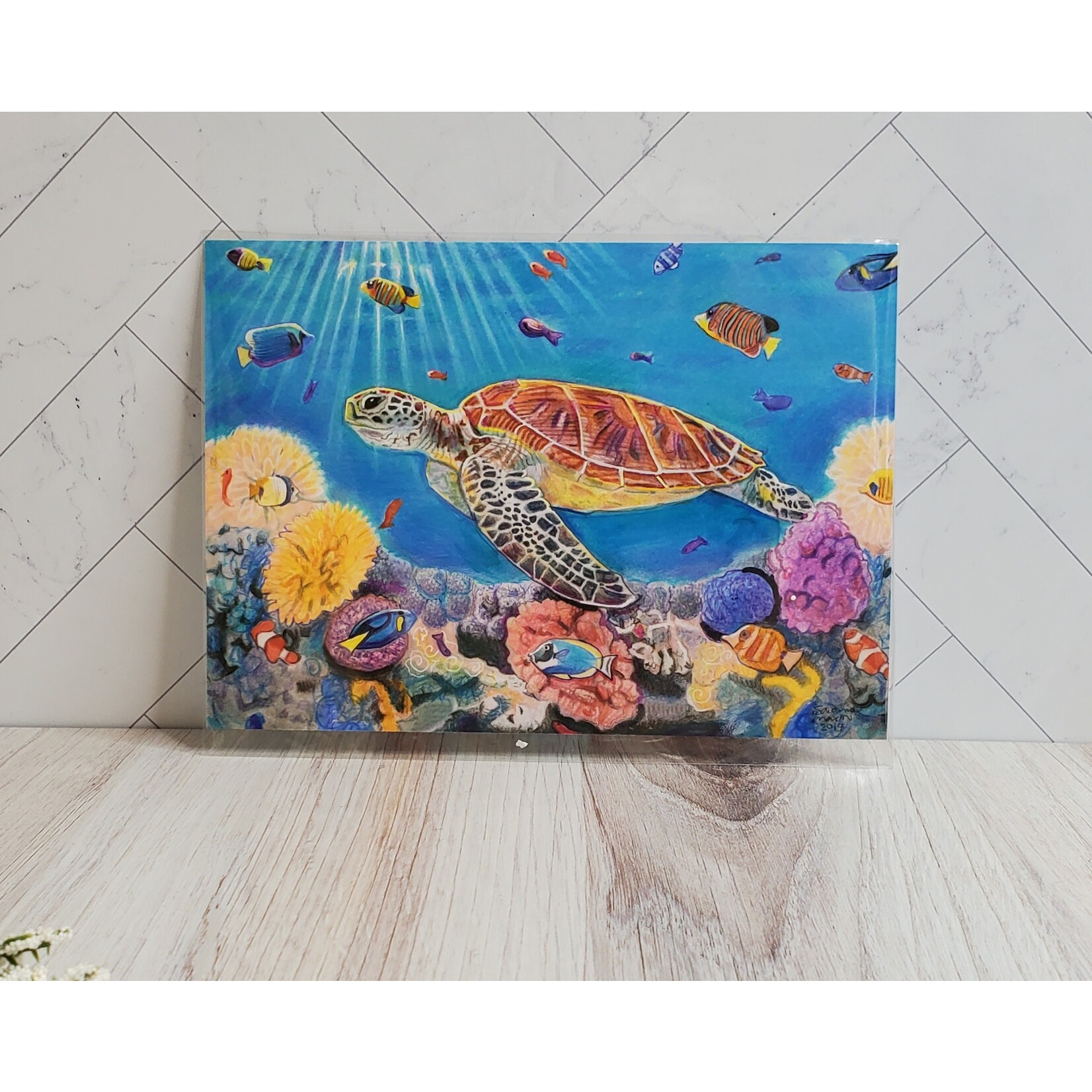 Savanna Marin Art "Sea Turtle" - Giclee Print - 5x7"