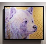 Sara L Smith "Wilding - Snowflake Spirit Bear" - mixed acrylics on birch panel