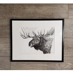 Bill Burrows "Bull Moose" - original ink on paper