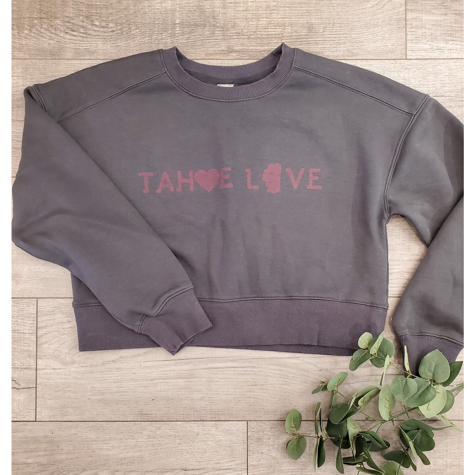 Knotty Bot Knitwear Tahoe Love Cropped Crew Sweatshirt