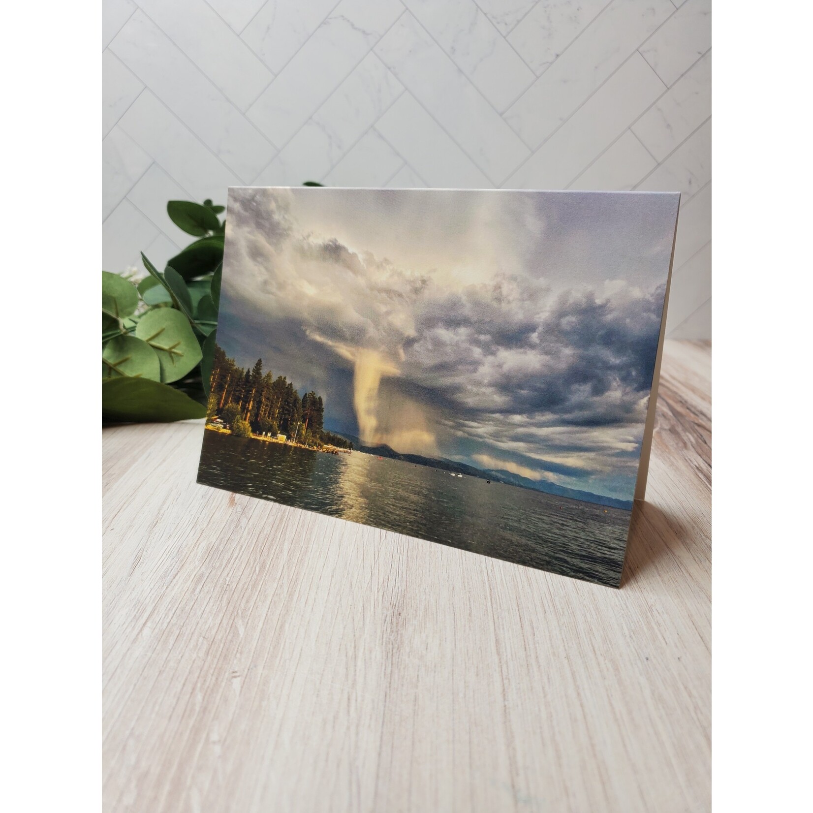 Barbara Mertz "Storm Clouds on the Horizon over Sand Harbor" - blank notecard
