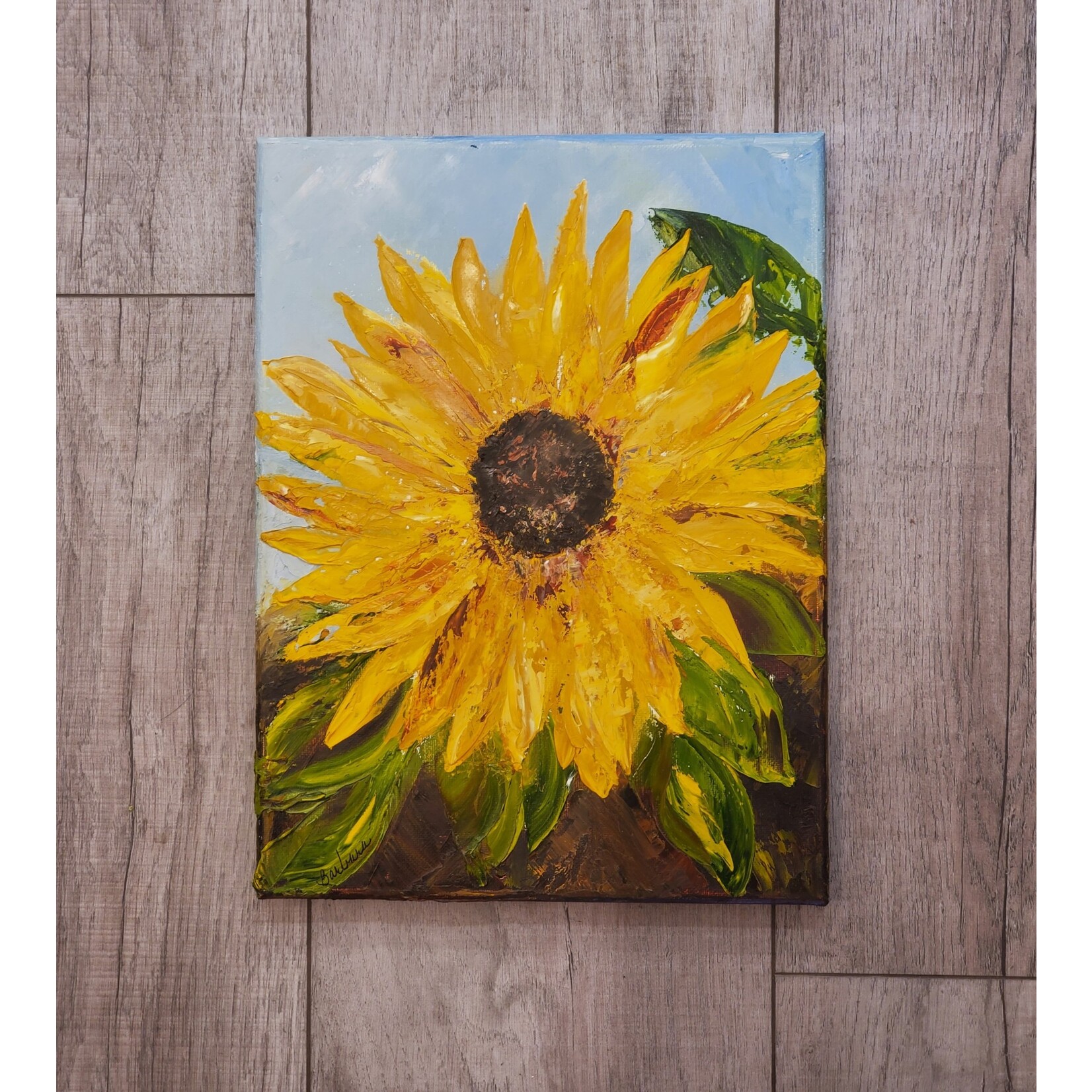 Barb Moniot "Rustic Sunflower" - original oil painting
