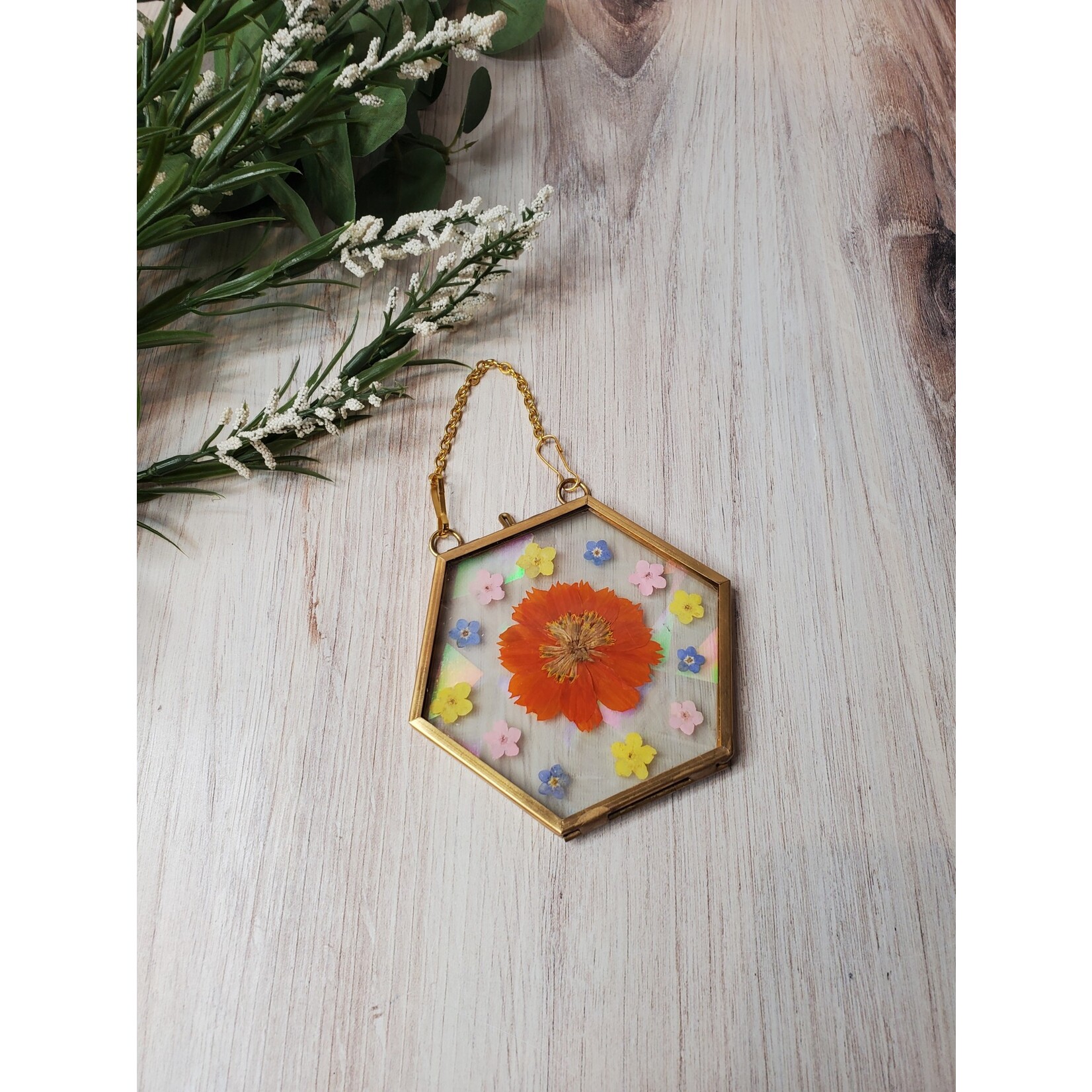 The Fractal Florist "Mini Orange Bloom" - Hexagon