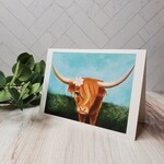 Asja Dawn Longhair Cow Greeting Card