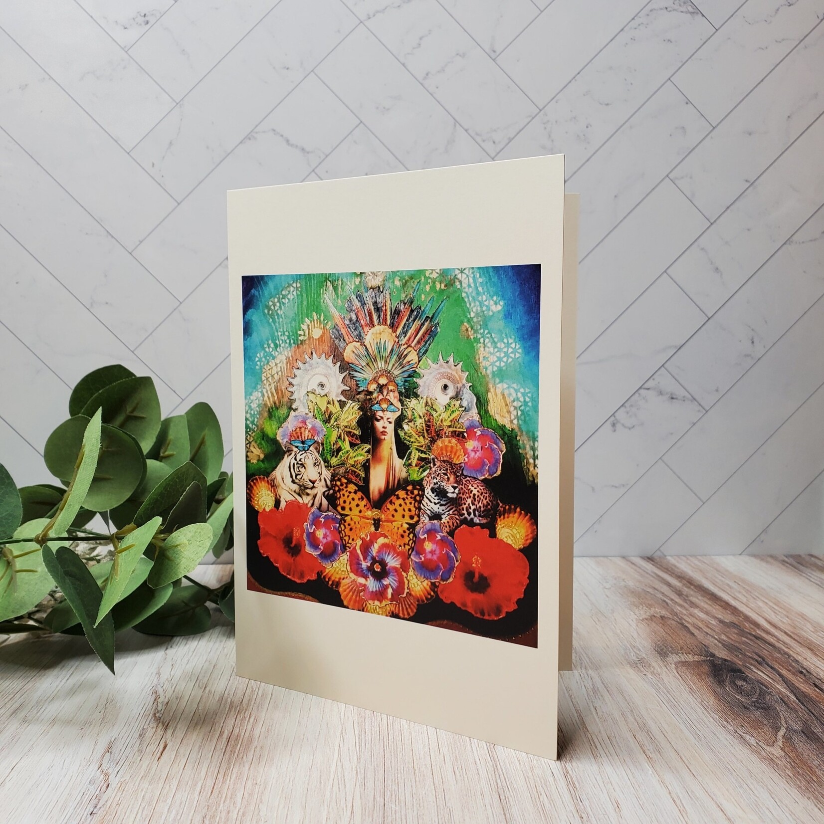 Asja Dawn Amazon Queen Greeting Card
