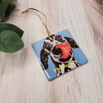 Chilipepper's Painting Ceramic Art Ornament - Hungry Dalmation