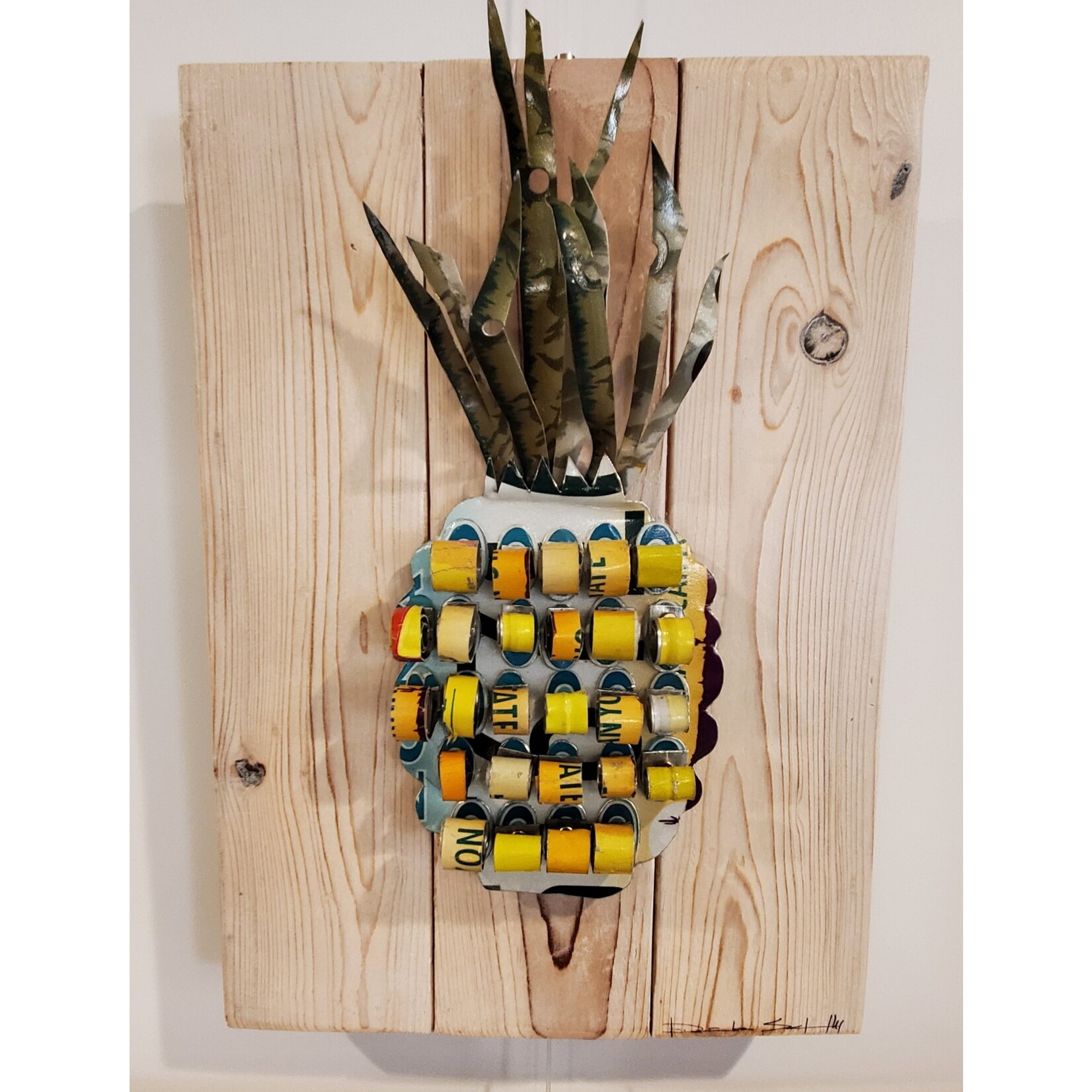 Daniela Schnebly "Pineapple #2" - mixed media - 17x15"
